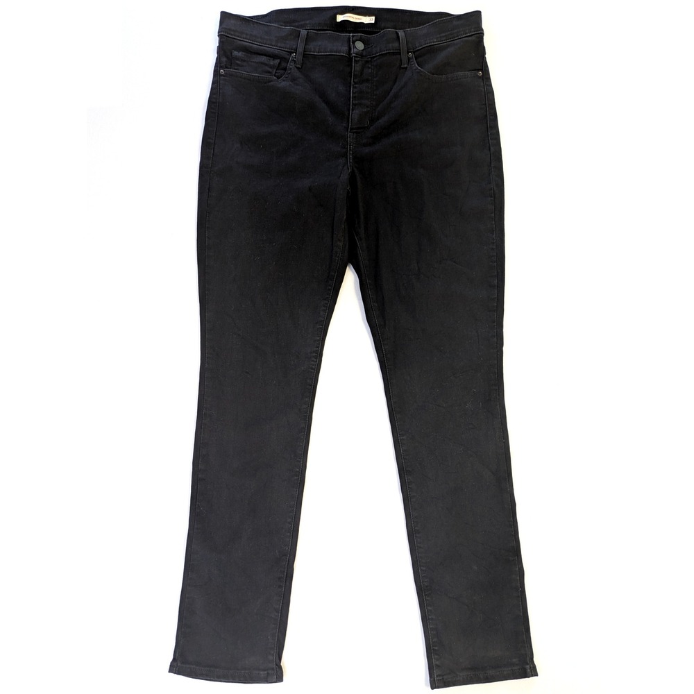 Levis 311 Shaping Skinny Jeans Womens 33 Black Tab Mid Rise Stretch Denim Pants - Picture 2 of 6